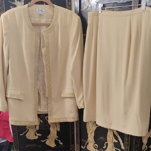 Elegant Yellow Skirt Set by Emily